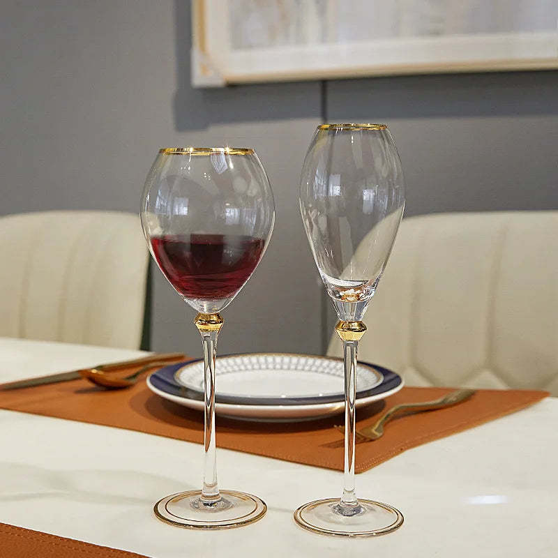 1-6 pçs copo de vidro de cocktail cristal criativo champanhe copos de vinho tinto copos phnom cálice presentes para festa de casamento decoração de casa