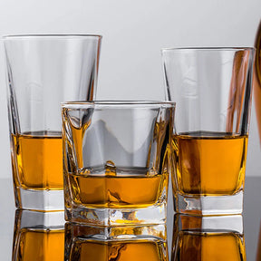 Copos de vinho transparente, fundo pentagonal, copos de café, garrafa de água, copos domésticos, 270ml 300ml 370ml, 3pcs, 1pc