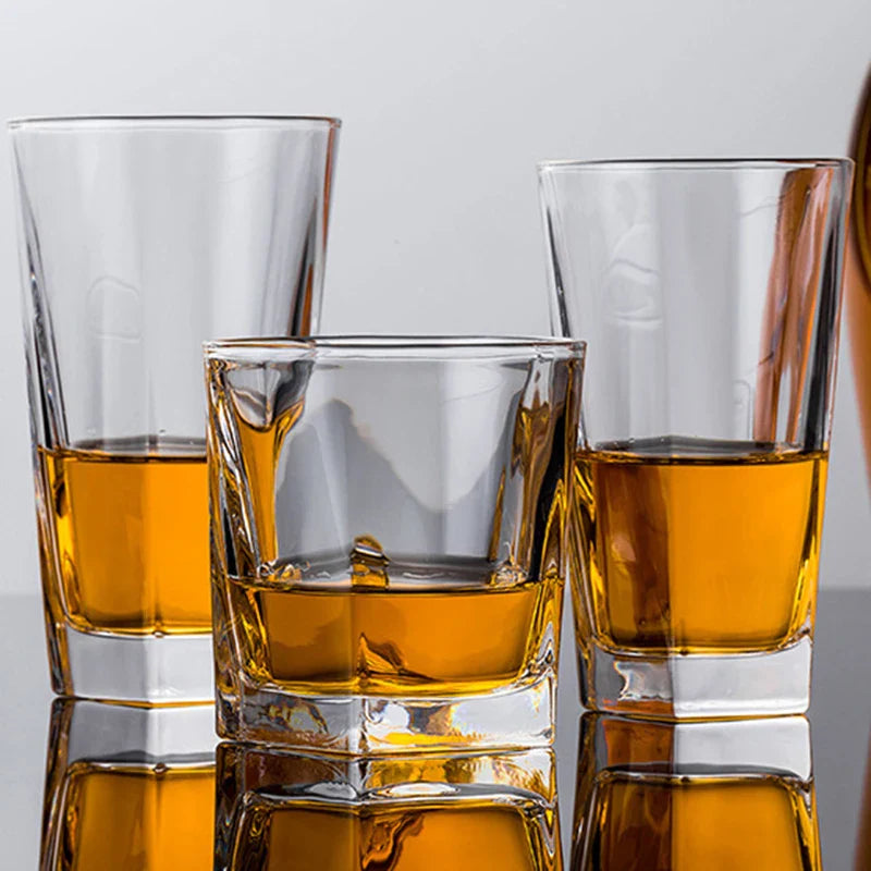 Copos de vinho transparente, fundo pentagonal, copos de café, garrafa de água, copos domésticos, 270ml 300ml 370ml, 3pcs, 1pc