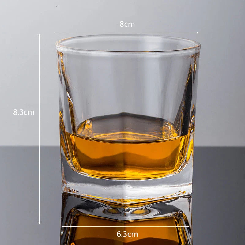 Copos de vinho transparente, fundo pentagonal, copos de café, garrafa de água, copos domésticos, 270ml 300ml 370ml, 3pcs, 1pc