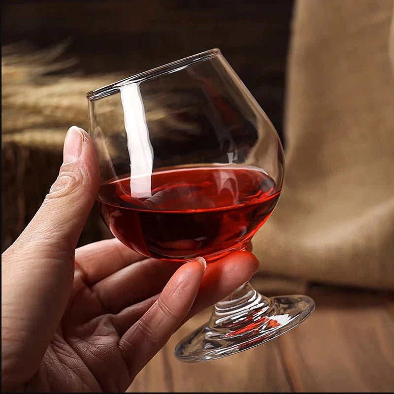 Conjunto De Vidro De Vinho Tinto Transparente, Copo De Uva, Copos De Vodka De Champanhe, Caneca De Conhaque, Brandy Cálice, Transparente Drinkware Presente, 2pcs