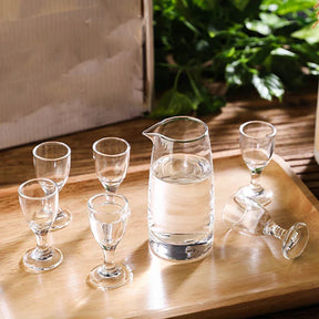 Conjunto de copos de vinho, 6 peças, 10ml, copo transparente, aparelho para bebidas, pé alto, pequena capacidade, licor, espíritos, copos para beber