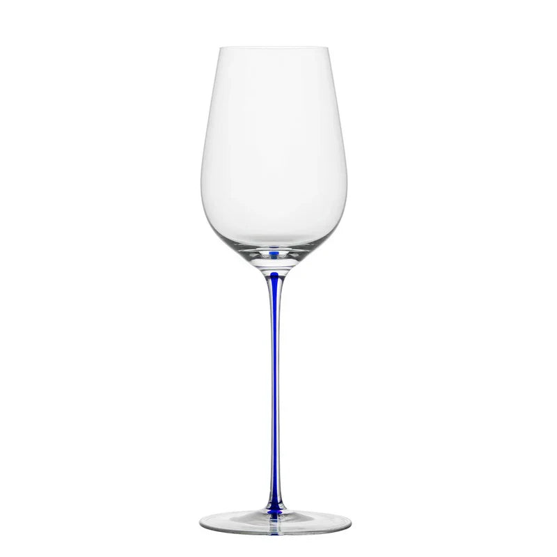 CRISON PREMIUM Copo de vinho de haste vermelha feito à mão de cristal de alta qualidade com design elegante de pé alto para maior beleza do vinho