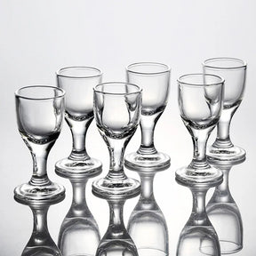 Conjunto de copos de vinho, 6 peças, 10ml, copo transparente, aparelho para bebidas, pé alto, pequena capacidade, licor, espíritos, copos para beber