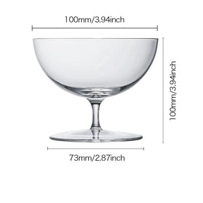 CRISON DWF06 Copo de coquetel de pés curtos estilo japonês Copo de martini Copo de champanhe Copo de sorvete de sobremesa