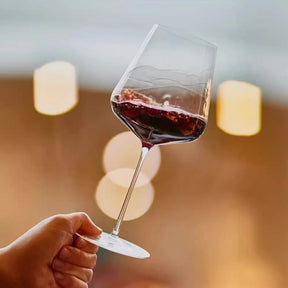 Copo de vinho feito à mão de cristal de banquete de luxo estilo europeu, artesanato domenado extremamente fino, taça clássica perfeita e impecável