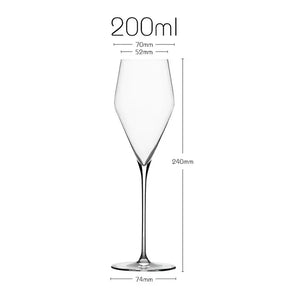 Copo de vinho feito à mão de cristal de banquete de luxo estilo europeu, artesanato domenado extremamente fino, taça clássica perfeita e impecável