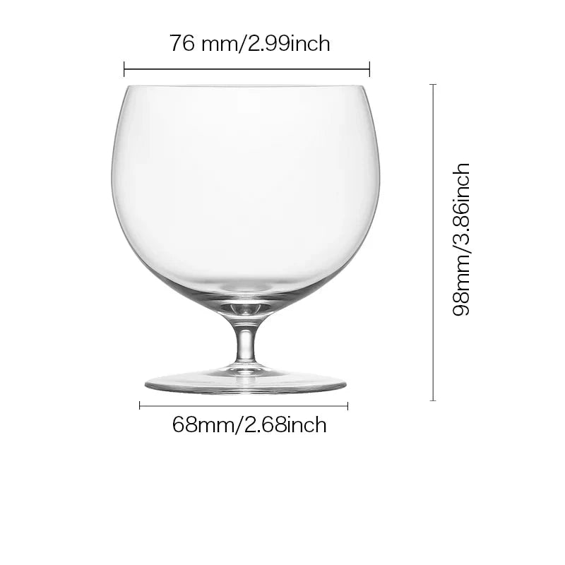 CRISON DWF07 Série de pernas curtas Copo de coquetel de vidro de cristal Copo de sorvete Copo de cerveja fino Copo de degustação de brandy