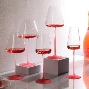 2 peças copo de vinho tinto rosa, copo de fundo côncavo internet celebridade vidro de cristal copo de vinho champanhe