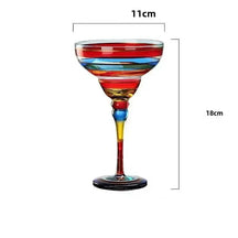 Conjunto de copos de coquetel margarita e champanhe coloridos feitos à mão, design criativo para casa, bar, festa de casamento, elegante, exclusivo