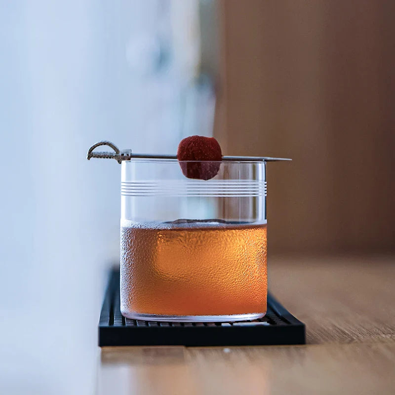 CRISON WK5201 Copo de uísque fino, vidro japonês de cristal para bar, coquetel para bebidas antigas, utensílios de bartender