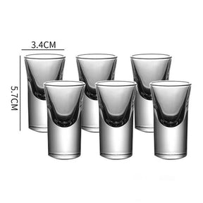 12pçs/6pçs/2pçs copo de espíritos de 15ml, copo de vidro transparente com fundo grosso, copo de licor forte, copos pequenos de vinho baijiu
