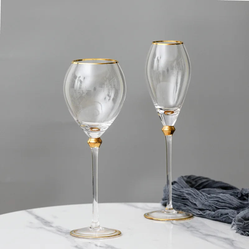 1-6 pçs copo de vidro de cocktail cristal criativo champanhe copos de vinho tinto copos phnom cálice presentes para festa de casamento decoração de casa
