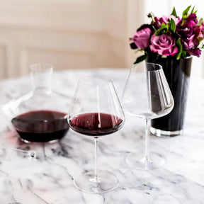 Copo de vinho feito à mão de cristal de banquete de luxo estilo europeu, artesanato domenado extremamente fino, taça clássica perfeita e impecável