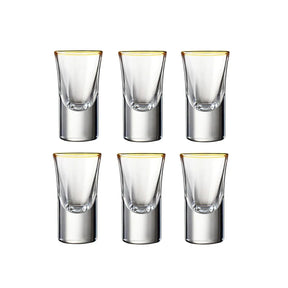 6 pçs conjuntos de luxo cristal tiro vidro barra vodka vidro high-end pequeno copo de vinho transparente copo de licor festa espíritos caneca drinkware
