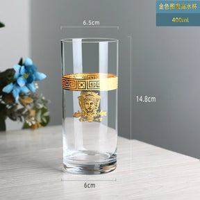 Cálice de cristal dourado L, Conjunto europeu do vidro do vinho tinto, Cálice luxuoso do uísque, Phnom Penh