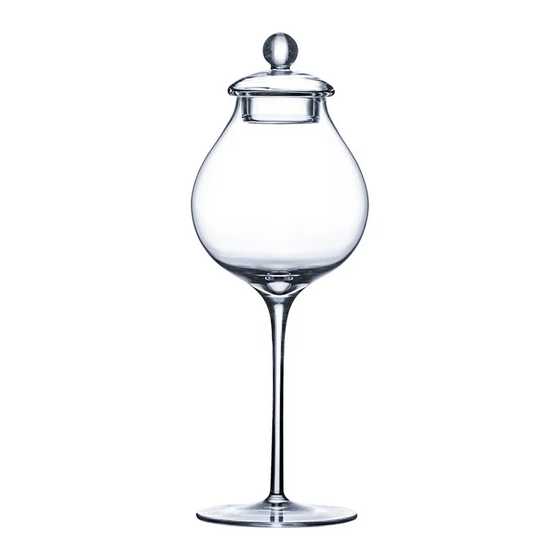 Copo de degustação de cristal de vidro de uísque CRISON TT6201 245ml com tampa para experiência de sabor aprimorado