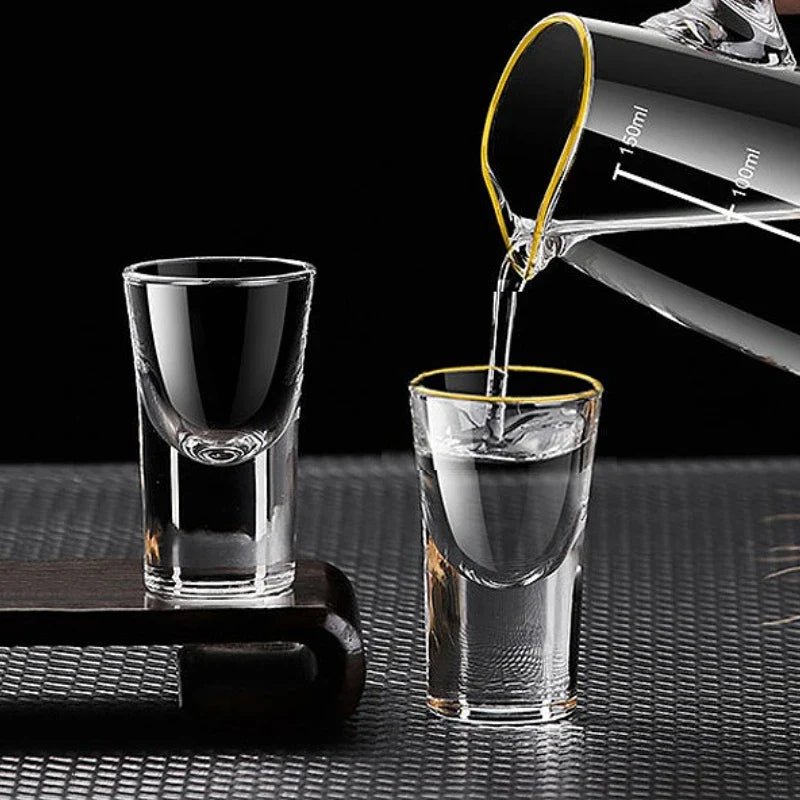 6 pçs conjuntos de luxo cristal tiro vidro barra vodka vidro high-end pequeno copo de vinho transparente copo de licor festa espíritos caneca drinkware