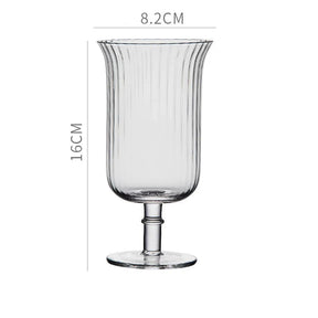 Copo de vinho tinto listrado vertical nórdico, copo de champanhe, vidro de cristal listrado criativo, vidro alto para uso doméstico