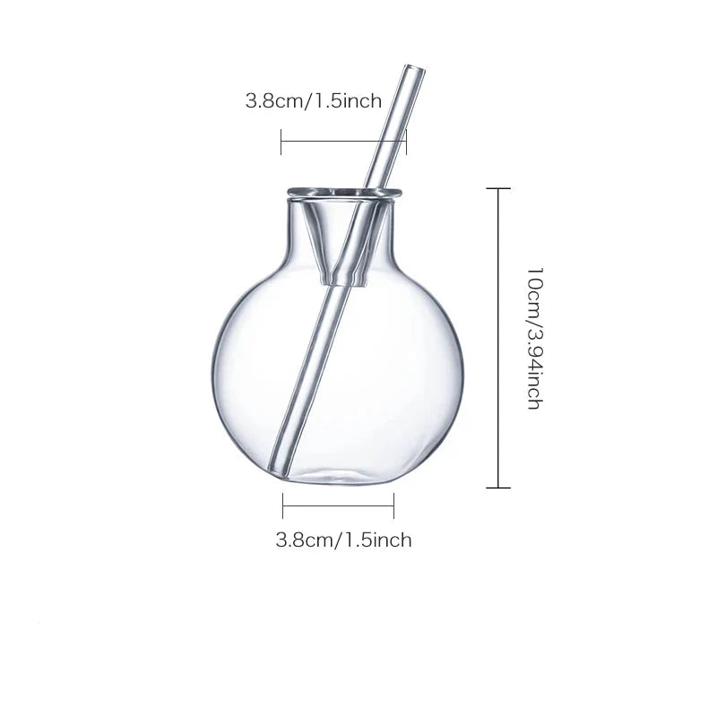Inmeet bar artesanal, utensílios de coquetel fumés, produtos vidreiros de alto borosilicato, óculos redondos criativos de vidro para mixologia