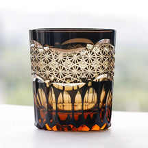 Edo japonês corte de vidro cristal uísque vidro artesanal casa margarida água fria presente vidro
