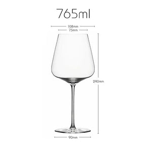 Copo de vinho feito à mão de cristal de banquete de luxo estilo europeu, artesanato domenado extremamente fino, taça clássica perfeita e impecável