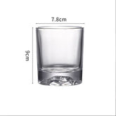 250ml vidro transparente baixo vidro de gelo de uísque de fundo grosso anti-queimadura barra de vinho vidro de beber diário presente de vidro