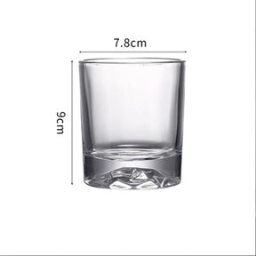 250ml vidro transparente baixo vidro de gelo de uísque de fundo grosso anti-queimadura barra de vinho vidro de beber diário presente de vidro