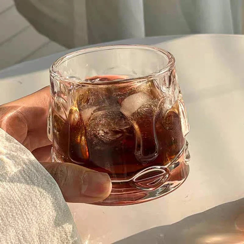 Copos de uísque lisos esculpidos, dois tipos de 160ml, copos de vinho, vários estilos, copos de vidro bonitos, presentes perfeitos, beber diariamente