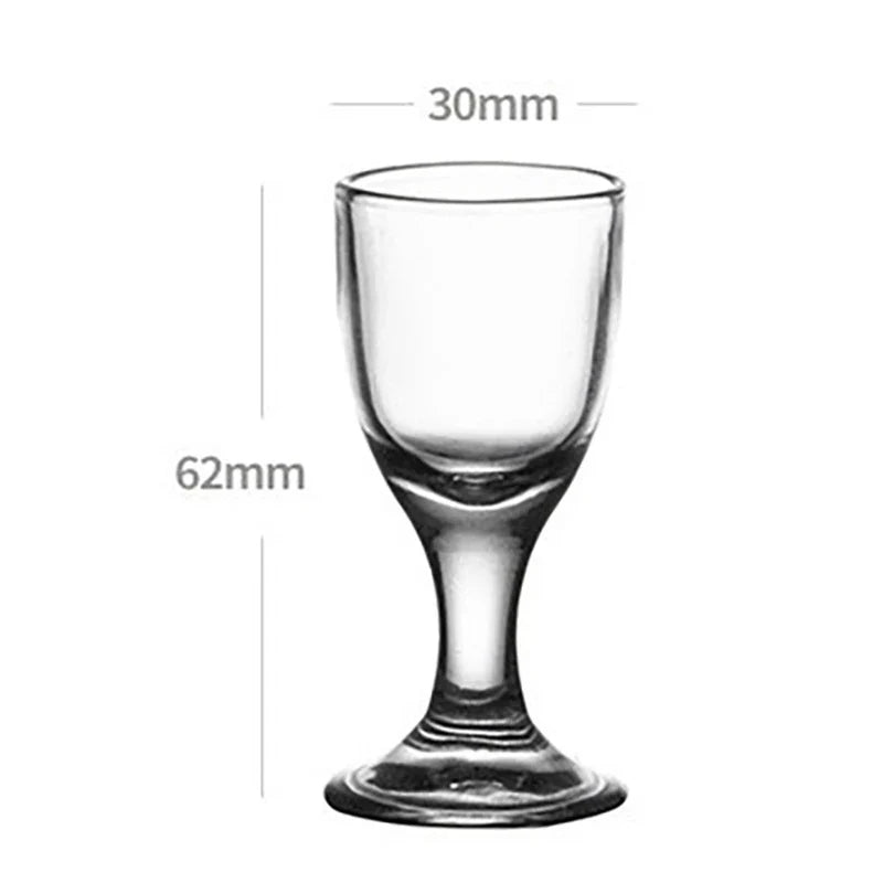 Conjunto de copos de vinho, 6 peças, 10ml, copo transparente, aparelho para bebidas, pé alto, pequena capacidade, licor, espíritos, copos para beber