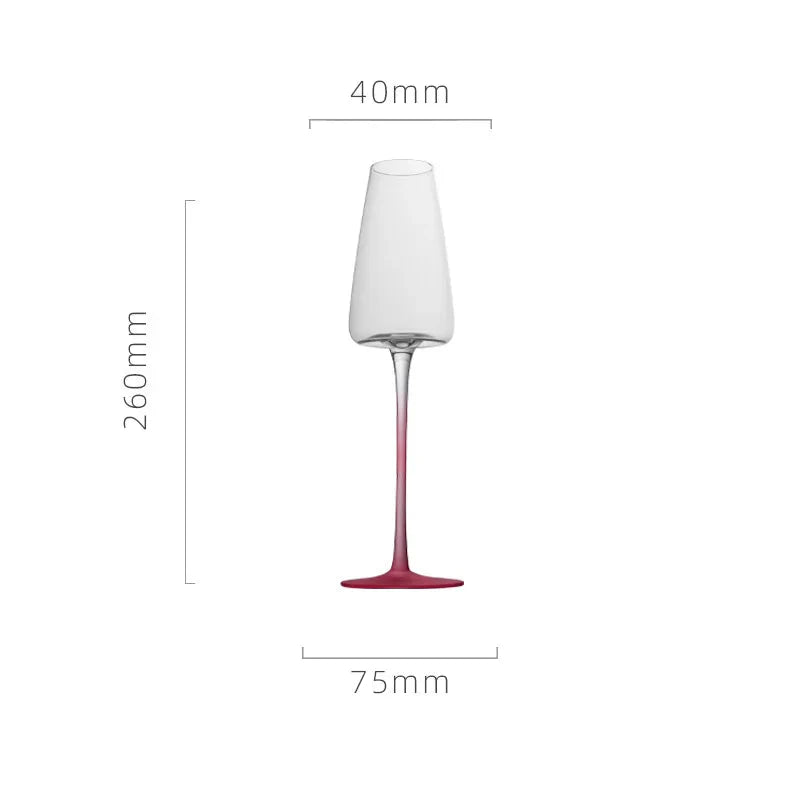 2 peças copo de vinho tinto rosa, copo de fundo côncavo internet celebridade vidro de cristal copo de vinho champanhe