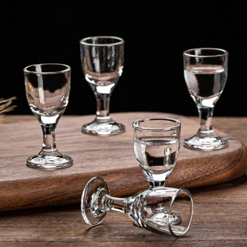 Conjunto de copos de vinho, 6 peças, 10ml, copo transparente, aparelho para bebidas, pé alto, pequena capacidade, licor, espíritos, copos para beber