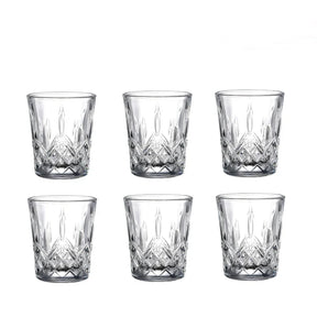12pçs/8pçs/6pçs/4pçs/2pçs vidro em relevo 50ml copos de espíritos gravados chá potável copo de água copo de vinho de pequena capacidade