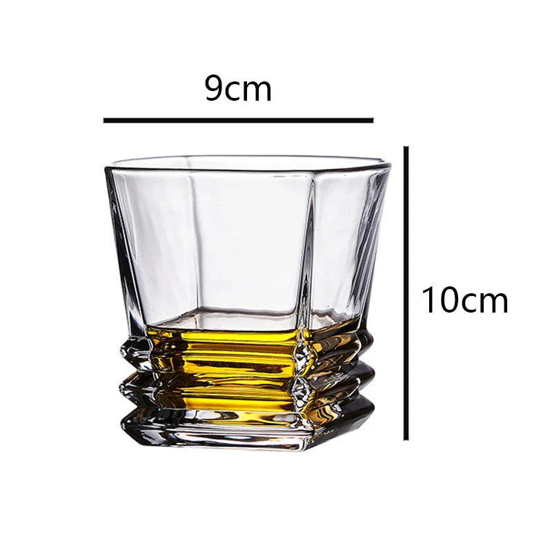 Copo de vidro em forma de gelo retrô, estilos diferentes, vidro de uísque, vinho tinto, barra criativa, cristal esculpido, vidro de vinho, copos para beber