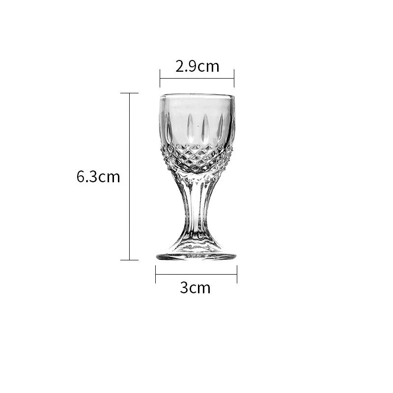 15ml 6 pçs/12 pçs conjunto de vidro tiro doméstico pequena capacidade vidro espíritos copo transparente licor cálice luz utensílios vinho luxo