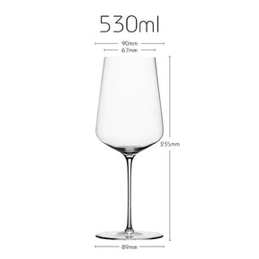Copo de vinho feito à mão de cristal de banquete de luxo estilo europeu, artesanato domenado extremamente fino, taça clássica perfeita e impecável
