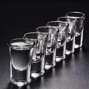 12pçs/6pçs/2pçs copo de espíritos de 15ml, copo de vidro transparente com fundo grosso, copo de licor forte, copos pequenos de vinho baijiu