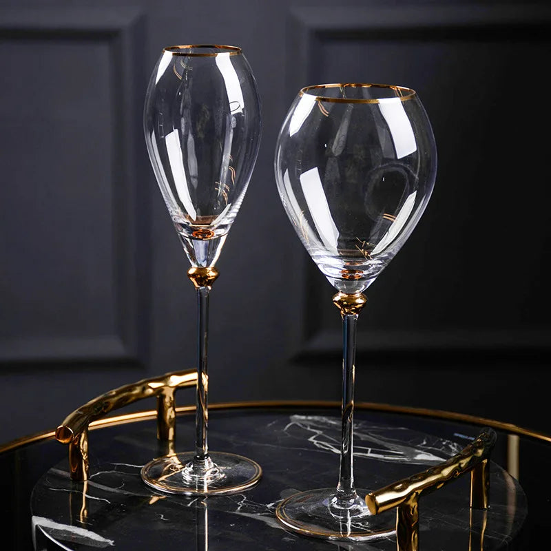 1-6 pçs copo de vidro de cocktail cristal criativo champanhe copos de vinho tinto copos phnom cálice presentes para festa de casamento decoração de casa
