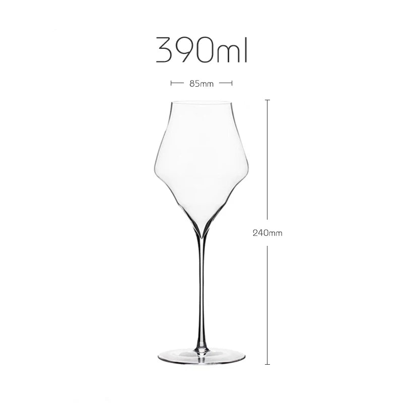 Copo de vinho de cristal de qualidade superior de luxo estilo Josephinen 0,5 mm Copo de champanhe impecável feito à mão extremamente fino