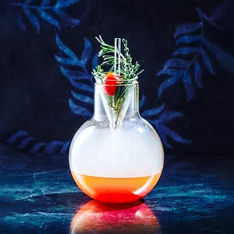 Inmeet bar artesanal, utensílios de coquetel fumés, produtos vidreiros de alto borosilicato, óculos redondos criativos de vidro para mixologia