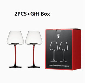 Copos de cristal de luxo borgonha copo de vinho casa acampamento festa champanhe suco vinho beber copo vidro cozinha barra ferramentas 2 pçs