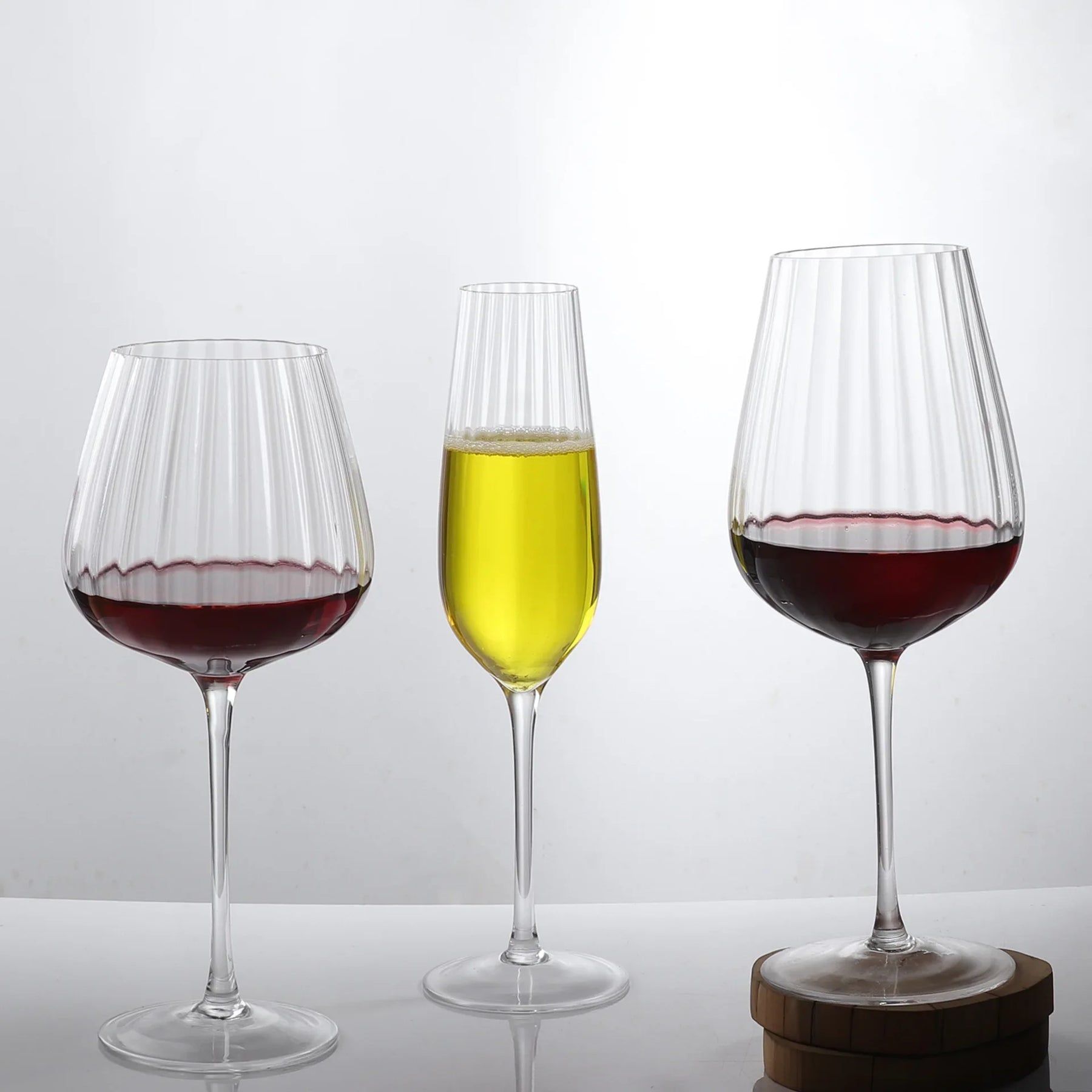 Copo de vinho tinto listrado vertical nórdico, copo de champanhe, vidro de cristal listrado criativo, vidro alto para uso doméstico