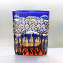 Edo japonês corte de vidro cristal uísque vidro artesanal casa margarida água fria presente vidro