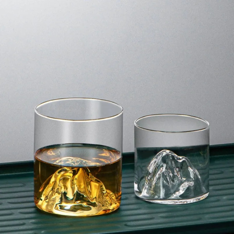 Conjunto de copos domésticos Mountain View, Copo de uísque, Vidro tibetano Mountain Spirit, Drinkware, Copo de vinho estrangeiro, 180ml 320ml