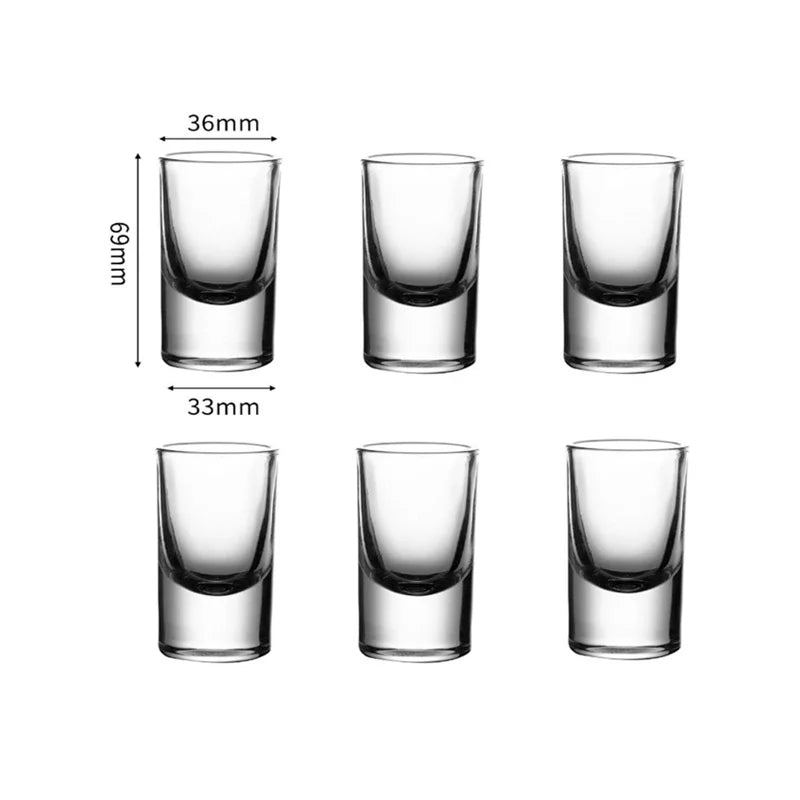 6 pçs conjuntos de luxo cristal tiro vidro barra vodka vidro high-end pequeno copo de vinho transparente copo de licor festa espíritos caneca drinkware