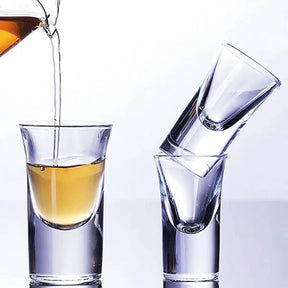 12pçs/6pçs/2pçs copo de espíritos de 15ml, copo de vidro transparente com fundo grosso, copo de licor forte, copos pequenos de vinho baijiu