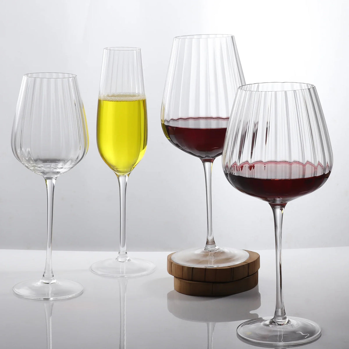 Copo de vinho tinto listrado vertical nórdico, copo de champanhe, vidro de cristal listrado criativo, vidro alto para uso doméstico