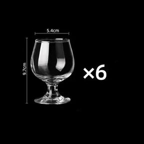 Copo de vinho de pés curtos de brandy pequeno, copo de vinho tinto, copo de cerveja, uso doméstico