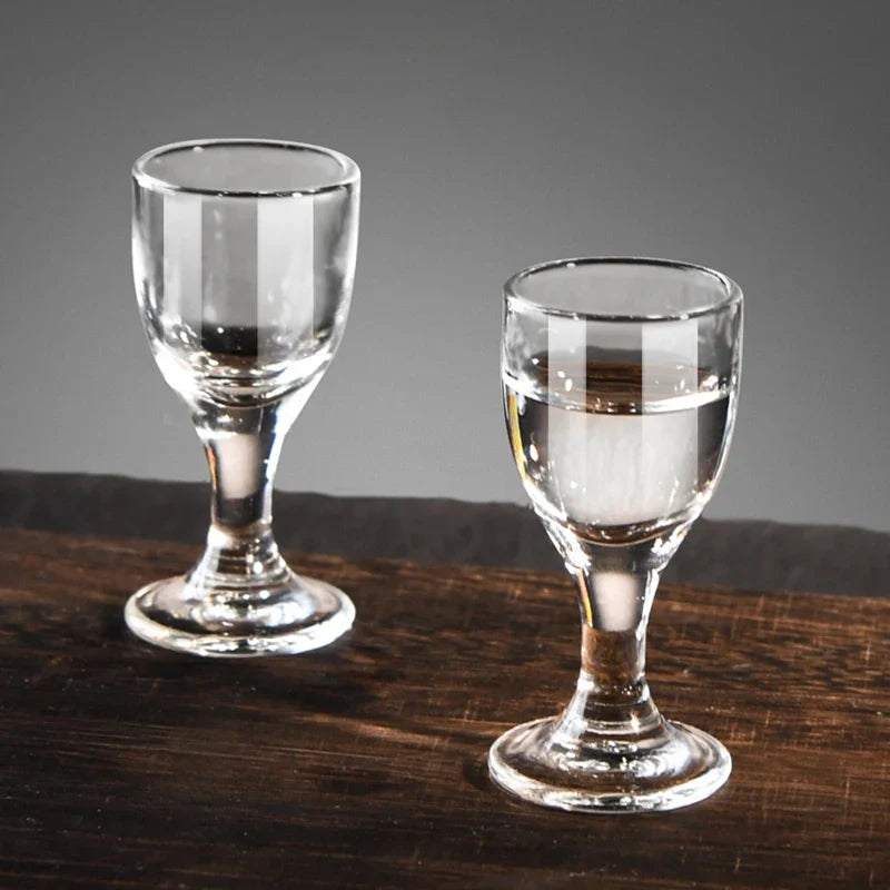 Conjunto de copos de vinho, 6 peças, 10ml, copo transparente, aparelho para bebidas, pé alto, pequena capacidade, licor, espíritos, copos para beber