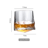 Novo criativo grosso cristal uísque tumbler vidro girando topos design martelo copos de vinho brandy copo wineglass